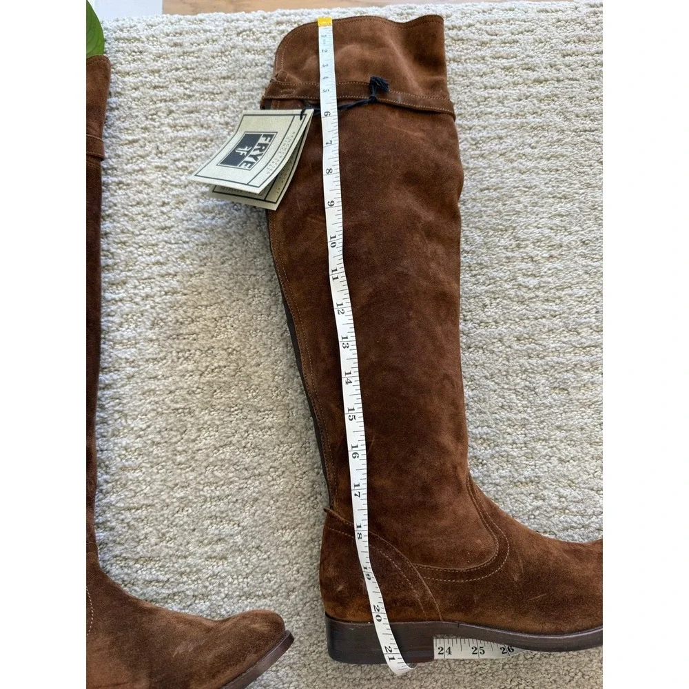 NWT‎ Frye Molly Tassel Over The Knee OTK Suede Boots Wood Brown 5.5